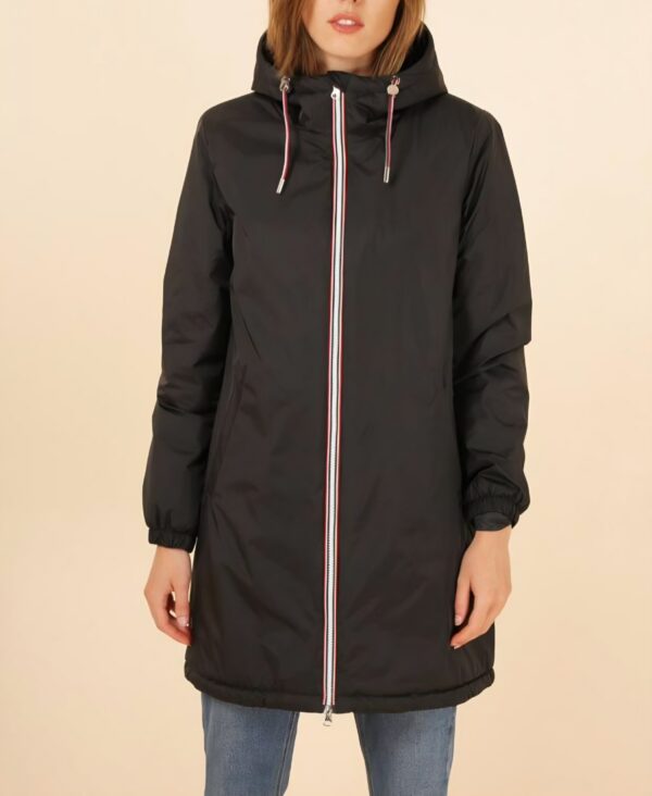 Parka fourrée avec capuche noir – Image 2