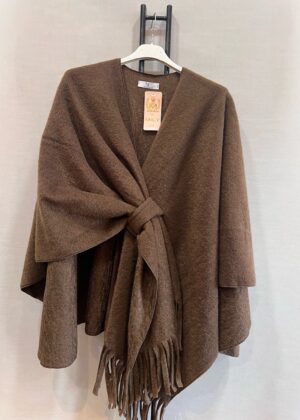 Cape réglable marron poncho