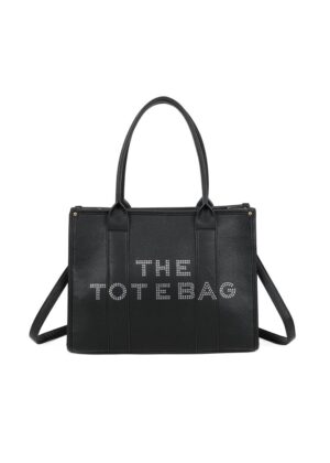 Sac à main the tote bage perlé noir Gallantry grand format