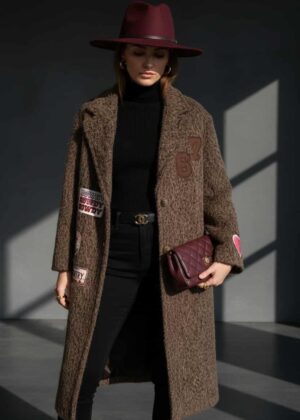 Manteau long April Vintage marron country