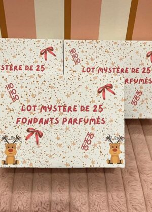 Box de 25 fondants parfumés cire d'huile d'olive parfums aléatoires