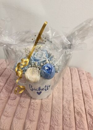 Mug bichette bouquet de fleurs en bougies parfumées cidre cannelle