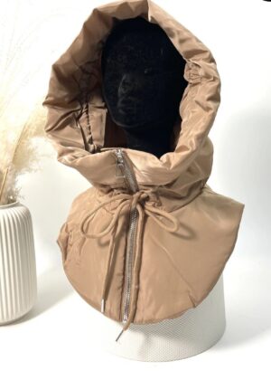 Capuche amovible style doudoune imperméable camel
