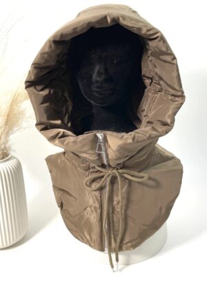 Capuche amovible style doudoune imperméable bronze