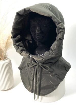 Capuche amovible style doudoune imperméable kaki
