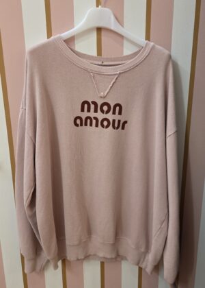 Sweat April Vintage vieux rose clair mon amour