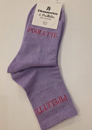 Chaussettes à paillettes poulette pipelette
