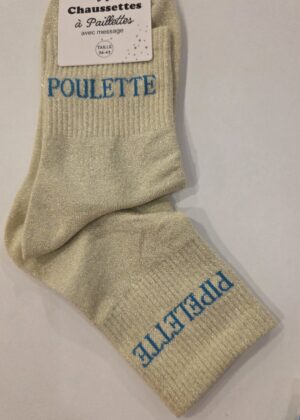 Chaussettes à paillettes poulette pipelette