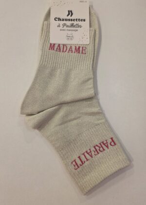 Chaussettes à paillettes madame parfaite