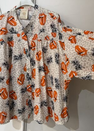 Blouse April Vintage rolling stones leopard
