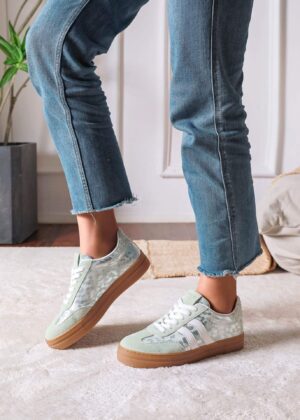 Pré-commande baskets findlay vert menthe léopard