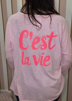 Tee-shirt April Vintage rose c'est la vie