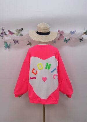 Sweat iconic rose fluo coeur