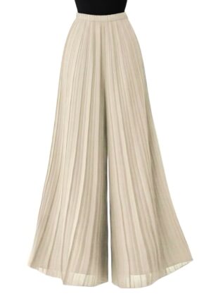 Pantalon magique beige plissé Alma du 34 au 50