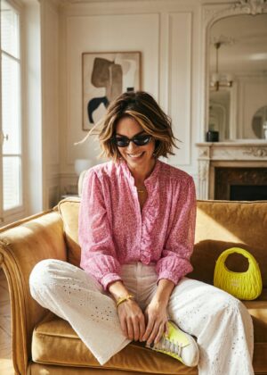 Blouse liberty April Vintage rose fleurs