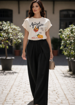 Pantalon poches et pince noir