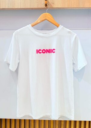Tee-shirt grande taille fushia Iconic rose fluo