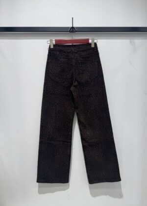Jeans wide leg leopard stretch