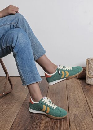 Baskets Chicmuse vertes et breloque
