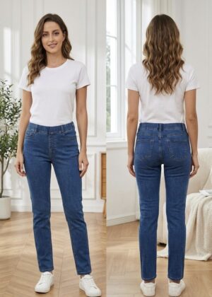 Jegging en jeans taille élastique