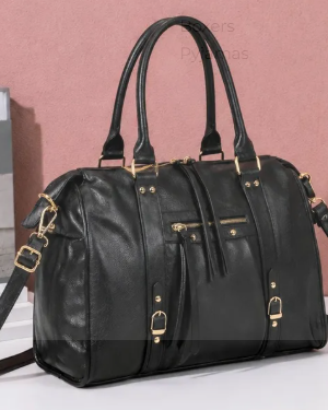 Sac à main XL noir brillant idéal rentrée des classes