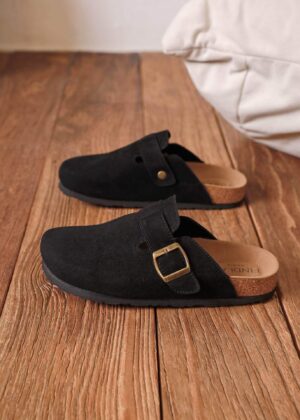 Sabots mules noires en cuir Findlay