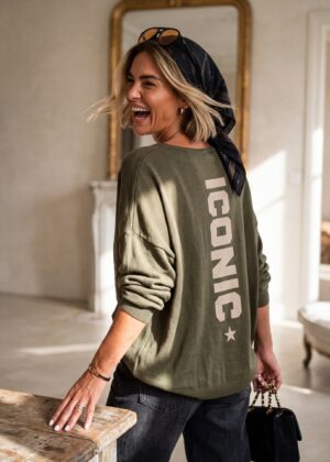 Pull Iconic kaki April Vintage