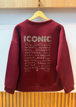 Sweat Iconic léopard bordeaux taille unique