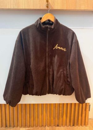 Veste amour côtelée marron