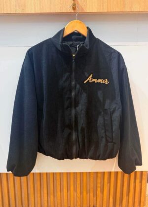 Veste amour côtelée noir