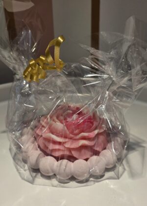 Rose en bougie xxl parfum bouquet solaire