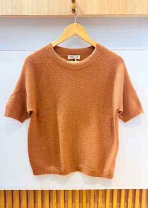 Pull manches courtes camel baby alpaca