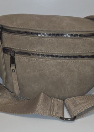 Sac banane bandoulière beige