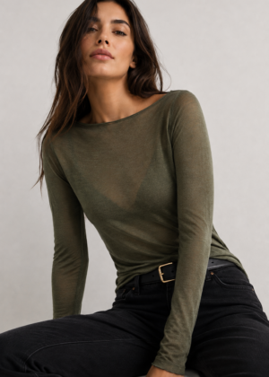 Sous pull cashemire seconde peau kaki