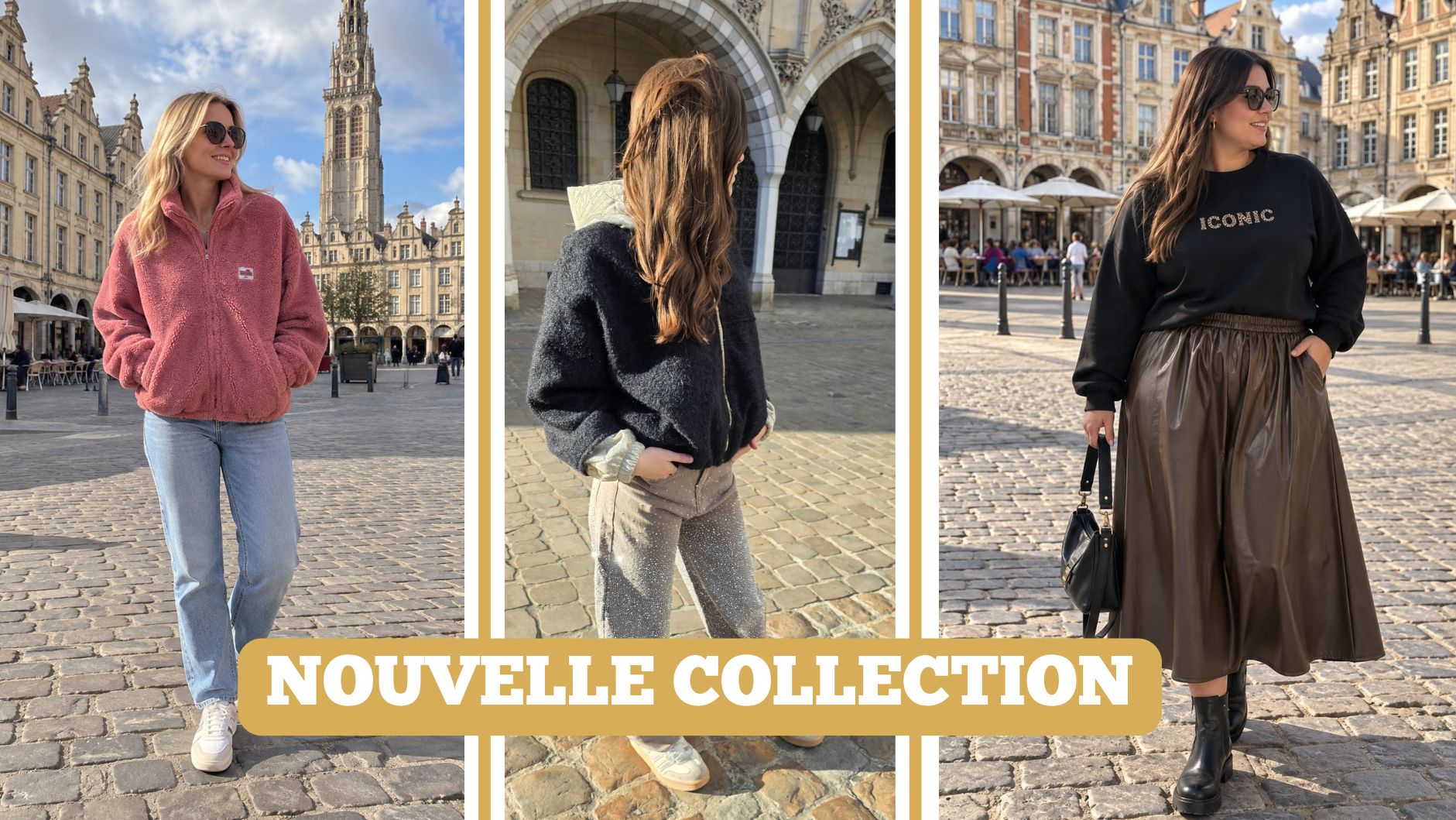 Bannière nouvelle collection Bohem'a : vêtements prêt-à-porter femme tendance, polaires, vestes et tenues grande taille.